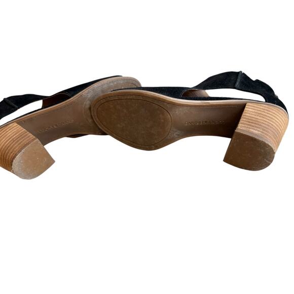 Lucky Brand Suede Keight Open Toe Cut out Ankle Booties Black 6.5 - Picture 5 of 7